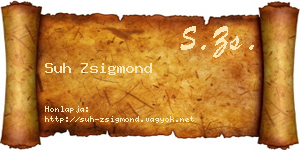Suh Zsigmond névjegykártya